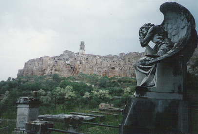 Photo: View of Pitigliano from the Jewish cemetary